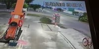 Cyclist gets run over by bus