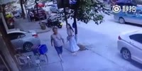 Asshole attacks a random girl walking with her dog