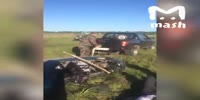 Gyroplane crash in Russia (GoPro+aftermath)