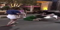 Girl is attacked and beaten in the street by bunch of bitches