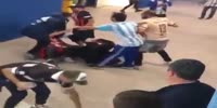 Argentina fans beat a heavily outnumbered Croatian fan after their 3-0 loss