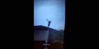 Man touches high voltage cable and falls dead
