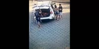 Carjackers caught on CCTV with a man in the trunk