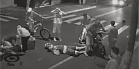 Smashing Head with a Stopped Scooter