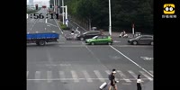 Careless rider is thrown and killed by car