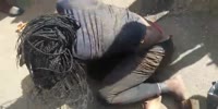 African girl on drugs humiliated on the dirty road