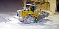 Worker Nonchalantly Destroyed by Front Loader