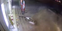 Girl literally flies off her scooter