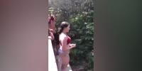 Girl pushed off the bridge