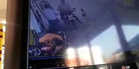 Man catches fire at the gas station