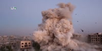 Alleged Syrian Regime Barrel Bombing Levels Entire City Block