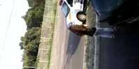 Mad cop slaps a girl protecting her dead in the road rage