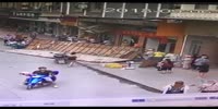 Falling board crushes a woman