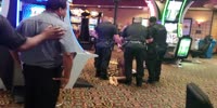 Nude and drugged black fights cops in casino