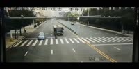 Bus Gobbles Up Female Running on the Crosswalk