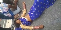 Two cute girls are barely alive after the bike was hit by truck