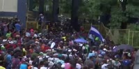 Southern Caravan of migrants breaking through blockades