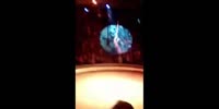 Circus acrobat falls on stage