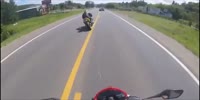 Biker Crashes into Car and Opens the Boot