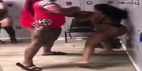 Short fight of strippers