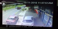 Four seconds CCTV shows man killed by speeding car
