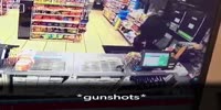Two Robbers Get Shot{NOT KILLED} By Badass Guard