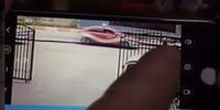 Cyclist falls under the truck and gets run over