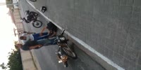 Thief fallen of his bike gets some kicks before the arrest