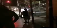 Tall black punches a guy multiple times humiliating him