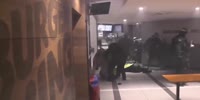 Paris cops beat protesters in the restaurant