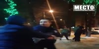 Drunk fight outside a night club