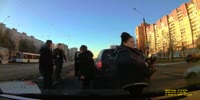 Man pulls a gun during a road argue