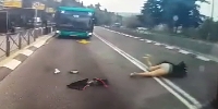Woman Launched by Bus