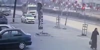 Run over by a speeding heavy truck