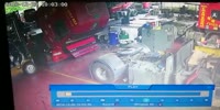 Truck workshop accident