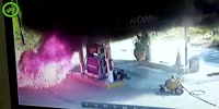 Genius accidentally sets a gas station on fire
