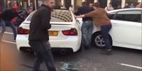 BMW vs Mercedes in London road rage argue