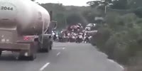 Mad Max style truck robbery in Venezuela