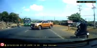 Pick up vs 2 motorcyclists