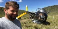 Lucky guys survive helicopter crash