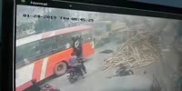Woman in burka gets rin over by bus
