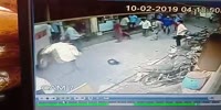Insane close call in India CCTV