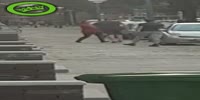 Man attacks a girl and gets knocked by good samaritan