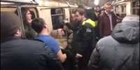 Moscow subway fight club