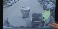 Garbage truck driver injured when unknown shit explodes