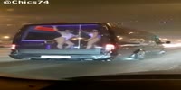 Strip show on roads of Russia