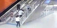 Horse Playing on Escalator Ends Bad