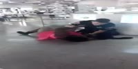 Fat black girl fights a cop