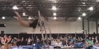 Gymnast Takes Herself Out