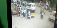 Woman gets struck by motorcycle